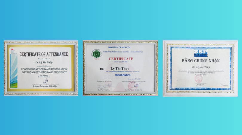 Professional certification of Specialist Level I Doctor Ly Thi Thuy